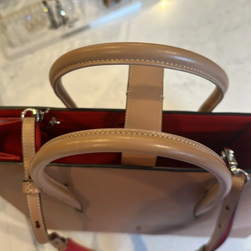 Christian Louboutin red 2 way satchel/crossbody bag